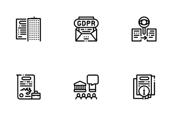 Policies Data Process Icon Pack