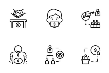 Political Corruption Icon Pack