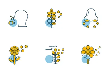 Pollen Allergy Shapes Icon Pack