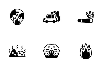 La pollution de l'air Icon Pack