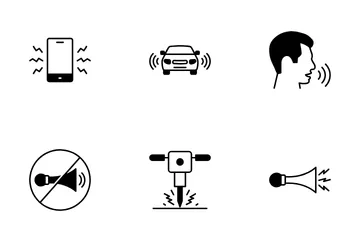 Poluição sonora Pacote de Ícones