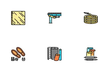 Polymer Material Industry Goods Icon Pack