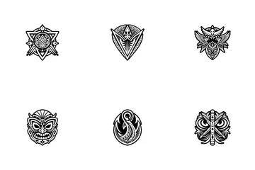 Polynesian Tattoo Symbols Icon Pack