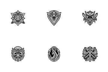 Polynesian Tattoo Symbols Icon Pack