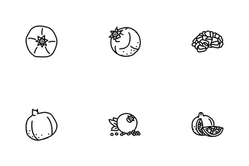 Pomegranate Fruit Icon Pack