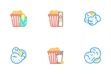 Popcorn Essen Snack Kino Icon Pack