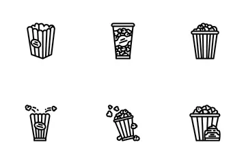 Popcorn Food Snack Cinema Icon Pack