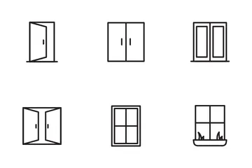 Porte et fenêtre Pack d'Icônes