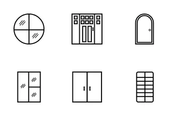 Porte et fenêtre Pack d'Icônes