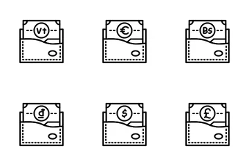 Portefeuille de devises Pack d'Icônes