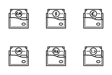 Portefeuille de devises Pack d'Icônes