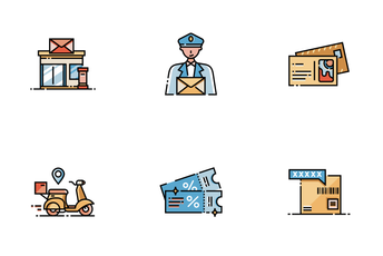 Postal Service Line Color - To Your Front Door Icon Pack
