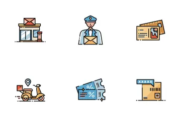 Postal Service Line Color - To Your Front Door Icon Pack