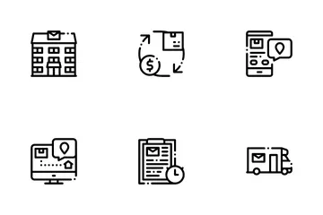 Postal Transportation Company Icon Pack