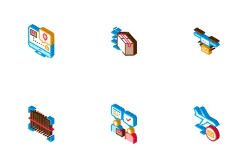 Postal Transportation Icon Pack