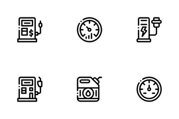 Posto de gasolina Pacote de Ícones