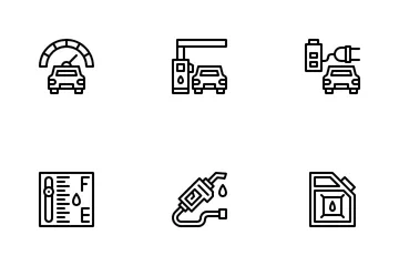 Posto de gasolina Pacote de Ícones