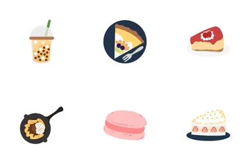 Postre dulce Paquete de Iconos
