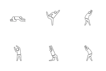 Posturas de yoga Paquete de Iconos