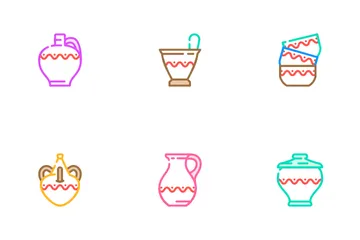 Bol de poterie en céramique de pot d’argile Icon Pack