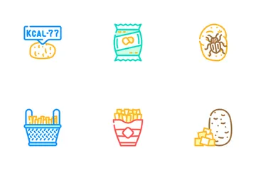 Potato Vegetable Food Fresh Icon Pack