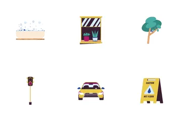 Potencialmente causando accidentes peligrosos Paquete de Iconos