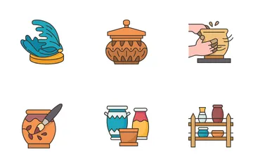 Poterie Et Céramique Icon Pack