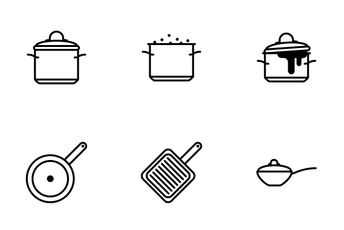 Pots & Pans (glyph) Icon Pack
