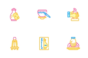 Pottery Production Icon Pack