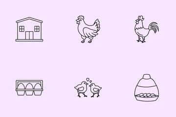 Poultry Farm Icon Pack