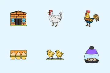 Poultry Farm Icon Pack