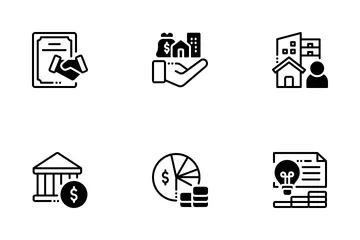 Poupança e investimento Pacote de Ícones