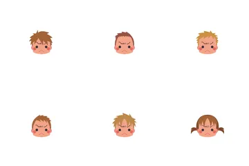 Pouting Kids Icon Pack