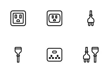 電源ソケットとプラグ アイコンパック