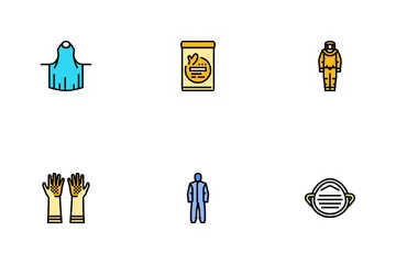 Ppe Protective Safety Kit Icon Pack