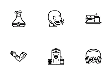 Prácticas de bienestar para la recuperación Paquete de Iconos