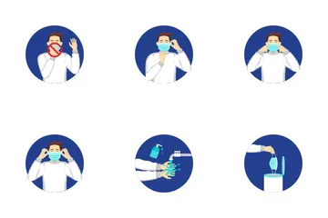 Precaution During Coronavirus Icon Pack