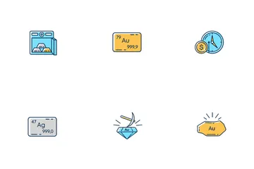 Precious Metals And Investment Icon Pack