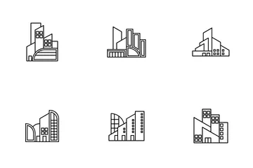 Edifícios e casas Pacote de Ícones