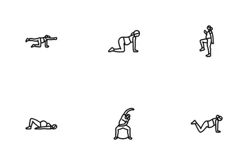 Pregnant Fitness Icon Pack