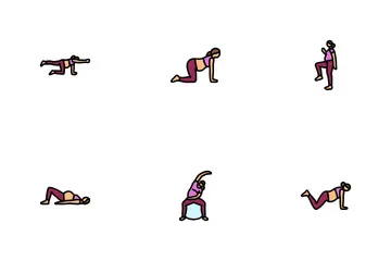Pregnant Fitness Icon Pack