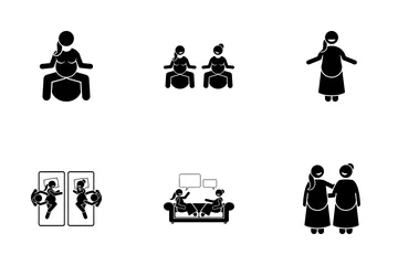 Pregnant Maternal Icon Pack