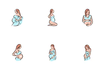 Pregnant Woman Icon Pack