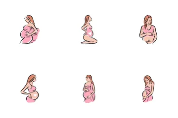 Pregnant Woman Icon Pack