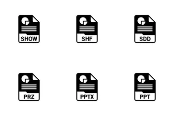 Presentations File Format Icon Pack