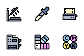 Printing Media Icon Pack