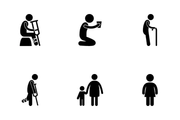 Priority Seats For People In Needs Icon Pack