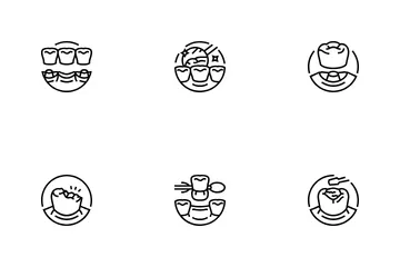 Clinique de procédures dentaires Pack d'Icônes