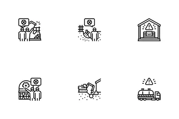 Proceso de construcción de desmantelamiento Paquete de Iconos