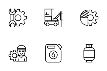 Proceso industrial Paquete de Iconos